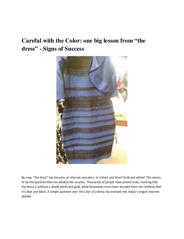 Internet debates dress color Internet debates dress color
